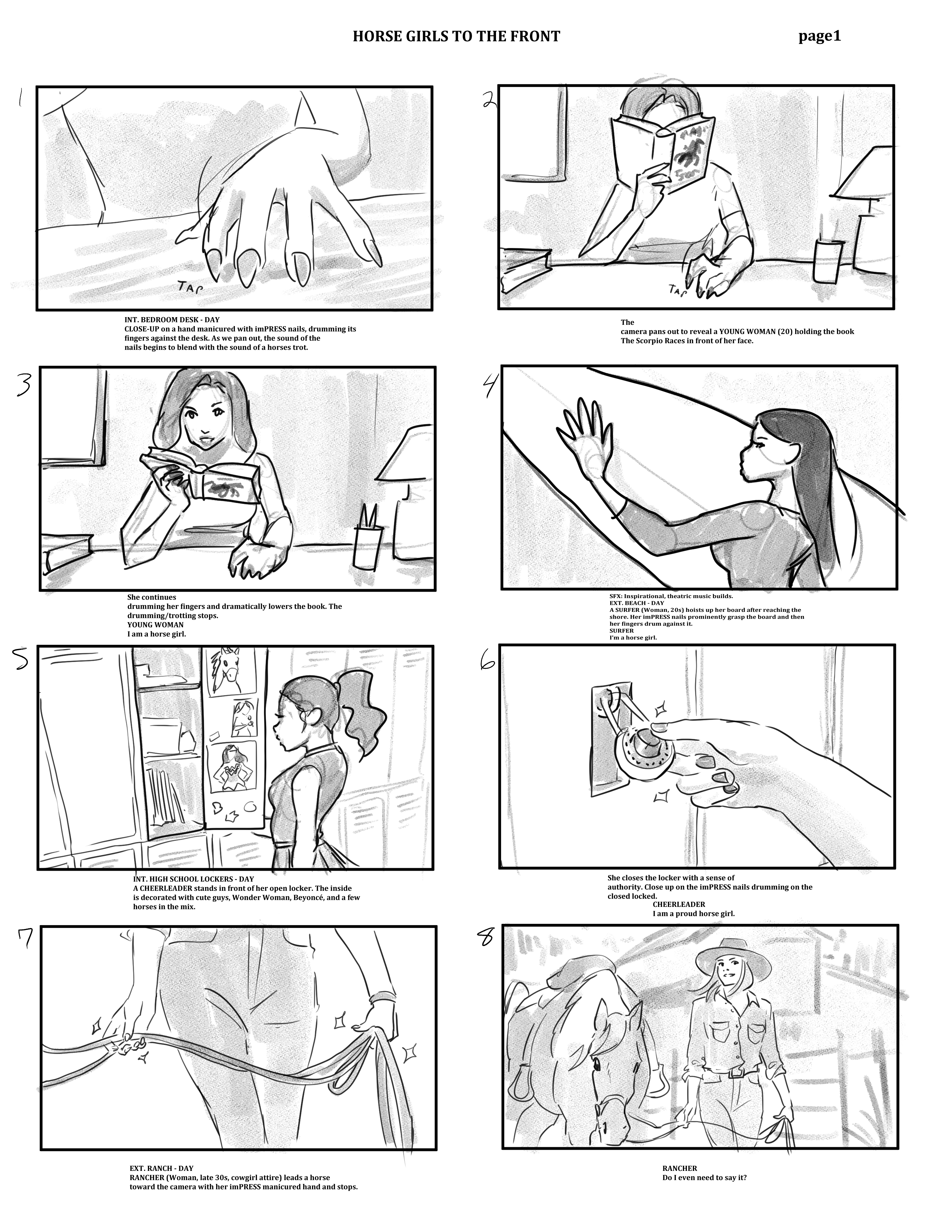 imPRESS Storyboards – Horse Girls to the Front 1