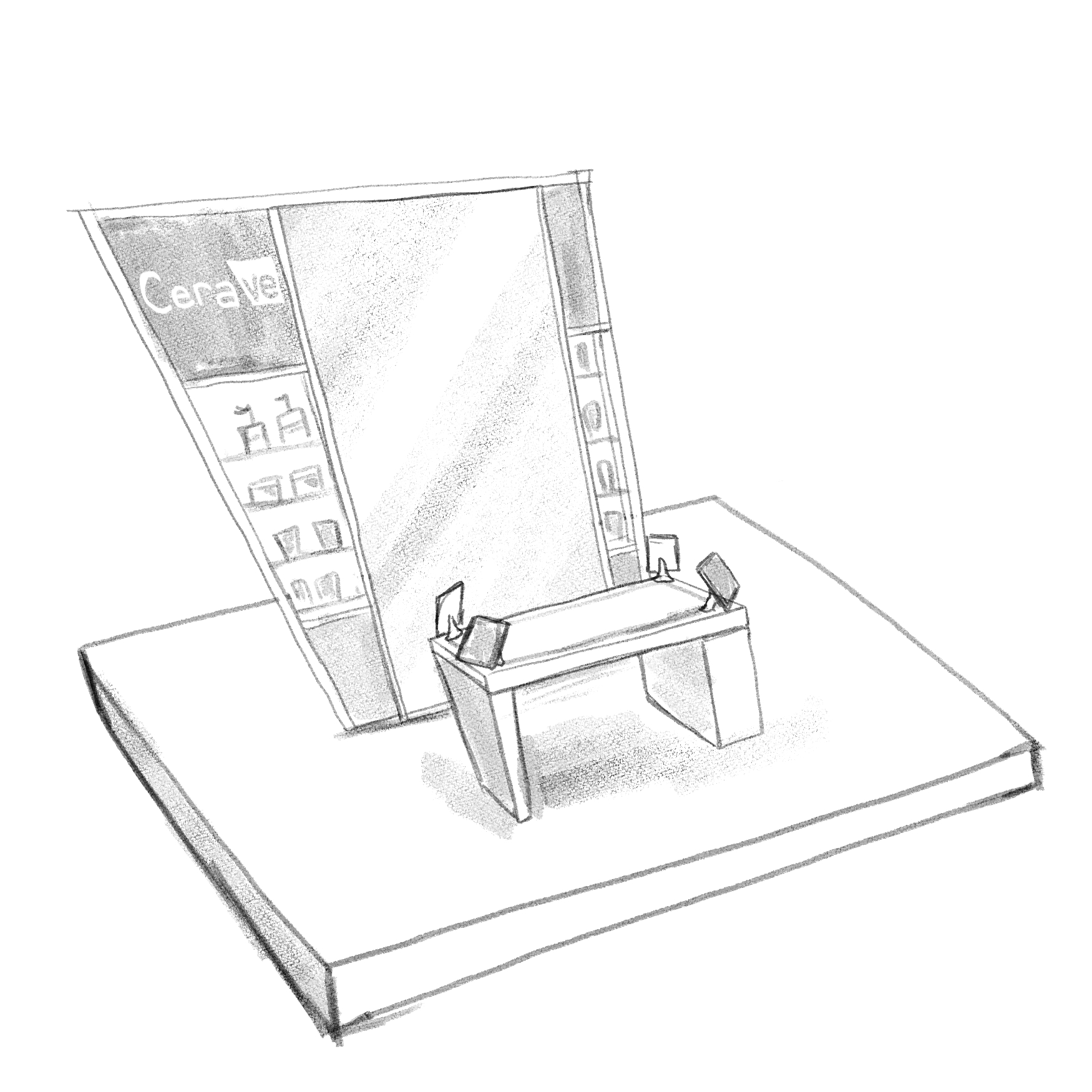 CeraVe Expo – Monitor Booth Concept 2