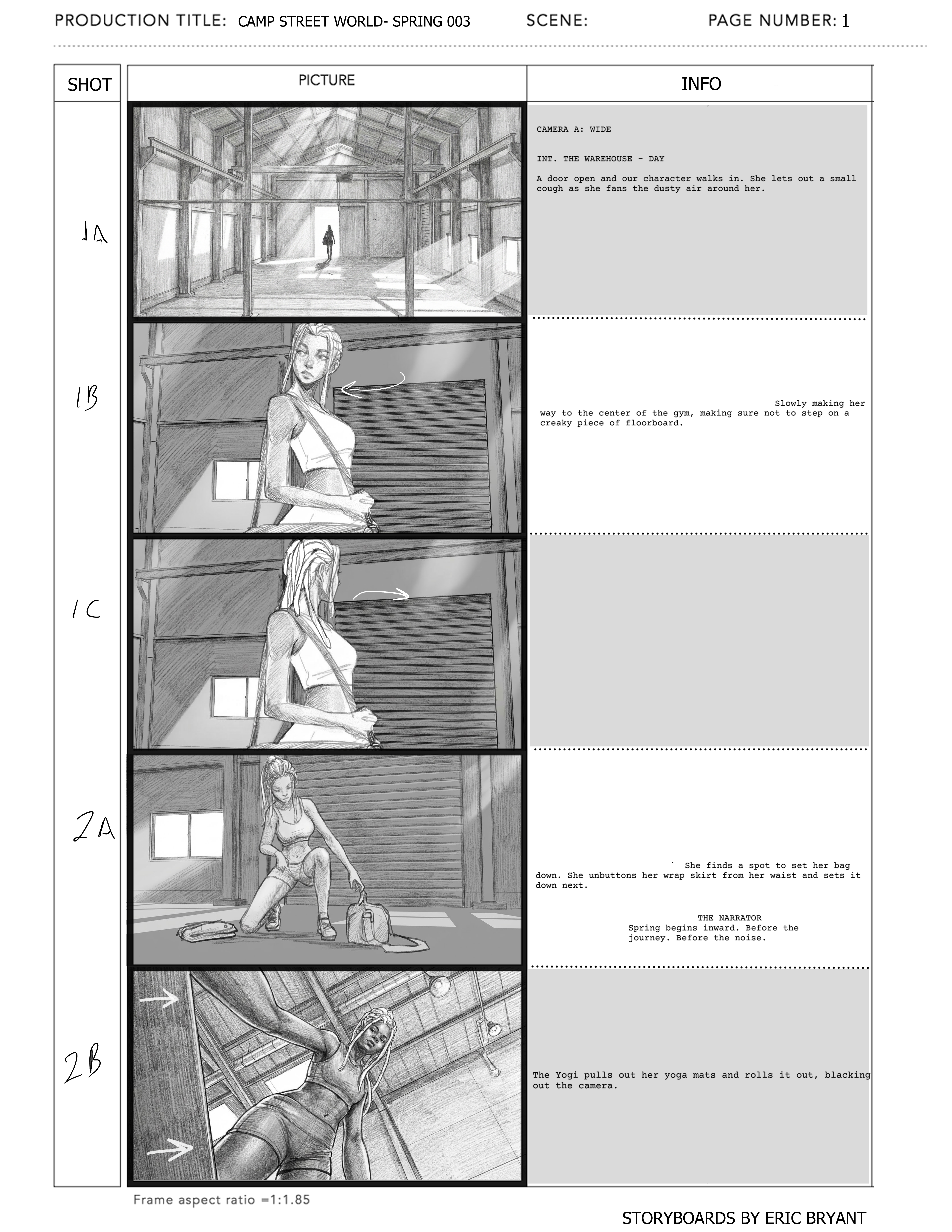 Camp Street World Spring Storyboards Page 1
