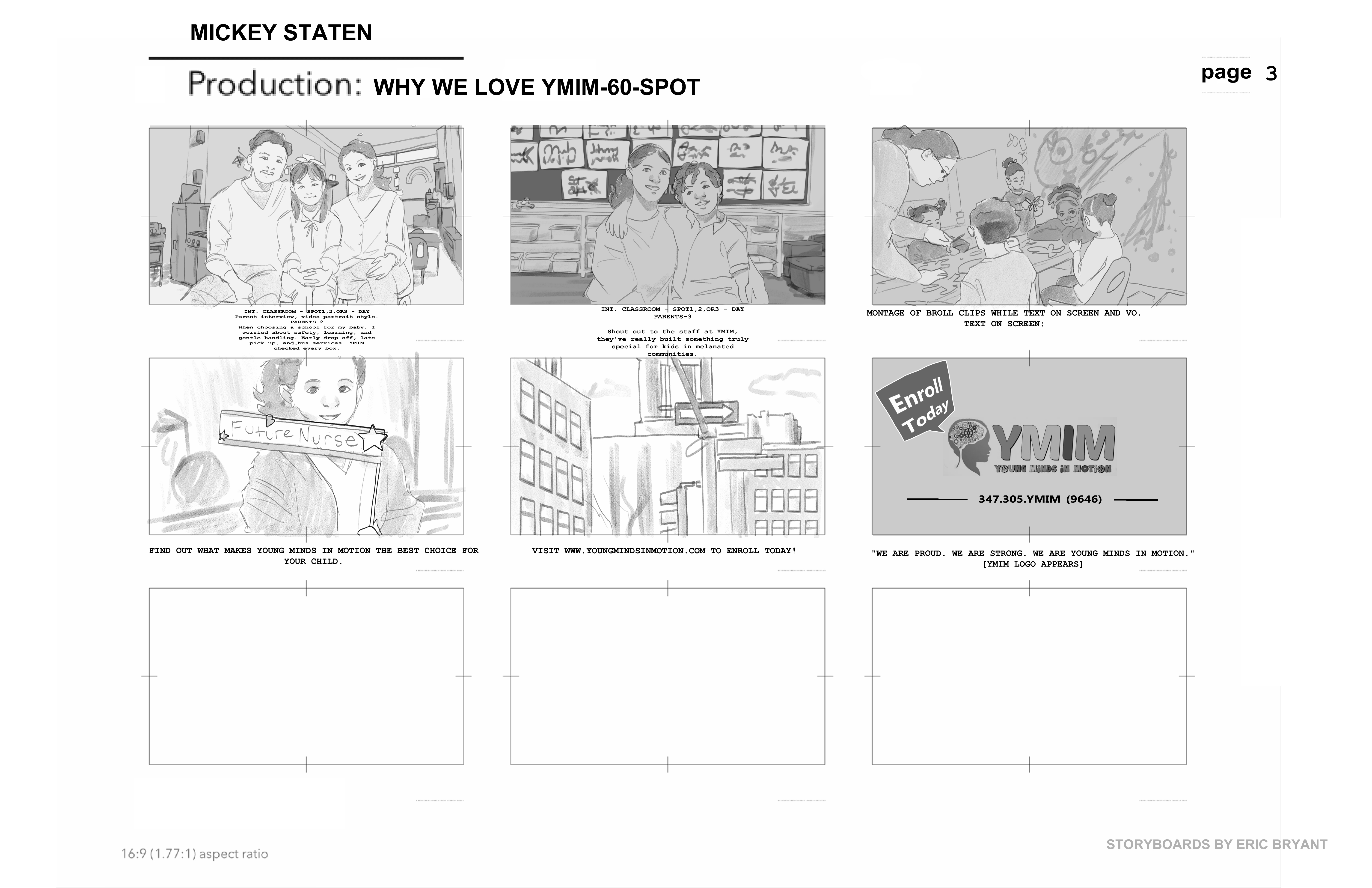 Young Minds in Motion Storyboards – Page 3